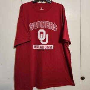 Men's Fanatics 3XL Crimson Oklahoma Sooners OU Short Sleeve Shirt